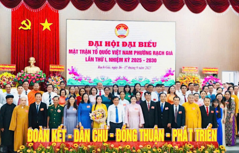 Đại hội đại biểu MTTQ Việt Nam phường Rạch Giá lần thứ I, nhiệm kỳ 2025-2030.